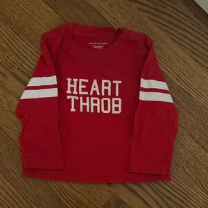 Janie and Jack Red Long Sleeve Heart Throb Tee